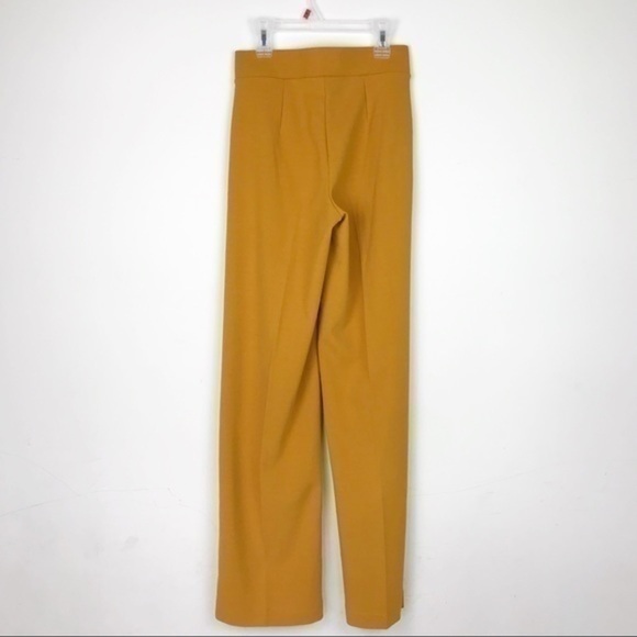 Mustard yellow high waist wide leg pants s… - Picture 4 of 5